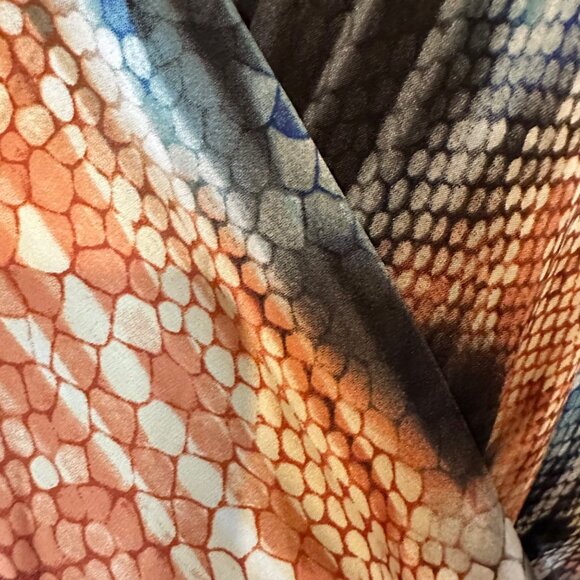 Boston Proper Python Melange Maxi Halter Dress 6 Whimsical Flowing Cruise NWT - Picture 8 of 15